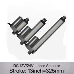 DC 12V 24V 13inch 325mm electric linear actuator 1000N 100kgs load 10mm s speed linear actuators without mounting2986