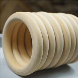 100pcs lot Natural Color Wood Teething Beads Wooden Ring Beads Baby Teether DIY Kids Jewelry Toss Games 15- 50mm277q