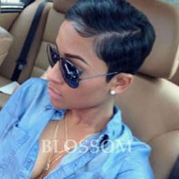 Peruvian Glueless Human Full Lace Human Cut Hair Wigs With Bangs Virgin Short Hair Lace Front Wig For Black Women2454