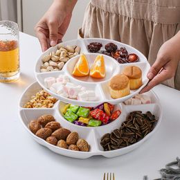 Plates Creative Melamine Container Candy Pastry Nuts Storage Tray Household Dried Fruit Snack Plate El Serving Tableware