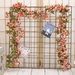 Decorative Flowers 69pcs Rose Artificial Garland For Christmas Wedding Home Room Autumn Backdrop Decor Garden Arch Arrange Fake Plant Vine