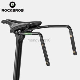 Water Bottles Cages ROCKBROS Bicycle Seat Extender Aluminum Alloy Bike Tail Bag Stabilizer Saddle Frame Bottle Cage Fixing Support Bike Accessories HKD230719