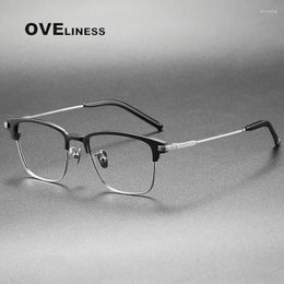 Sunglasses Frames Korea Pure Titanium Eyeglasses Frame Men Vintage Myopia Optical Spectacles Women Prescription Glasses Eyewear