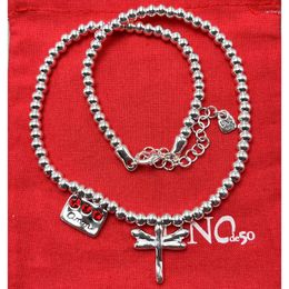 Ketten 2023 UNOde50 Europäischer und amerikanischer Verkauf hochwertiger roter Edelstein Libelle Halskette Damen Romantischer Schmuck Geschenkbeutel