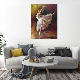 Beautiful Dancer Canvas Art Ballerina Dancer Tilting Edgar Degas Painting Artwork Handmade Hotel Room Decor