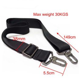 Bag Parts Accessories 38mm max 30KGS strong hook nylon belt accessory men bags long shoulder strap man briefcase bag straps repair bag shoulder strap 230719