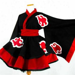 New Akatsuki Female Lolita Kimono Dress Cosplay Costume Custom Made249K