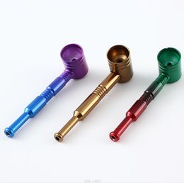 Smoking Pipes Hammer shaped electroplated assembled washable metal pipe