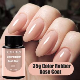 Nail Treatments BEMIHART 35g camouflage rubber bottom filled nude beige pink gel Colour soap nail gel varnish decal UV LED gel nail polish 230718