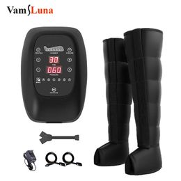 Leg Massagers Presotherapy Device Foot Wave Massager 6 Modes Air Bags Pneumatic Boots Lymphatic Drainage Massage Recovery System 230718