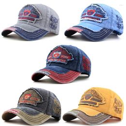 Ball Caps Washed Cotton Peaked Cap For Men Women Fashion Letters Snapback Adjustable Baseball Unisex Hip Hop Dad Trucker Hat