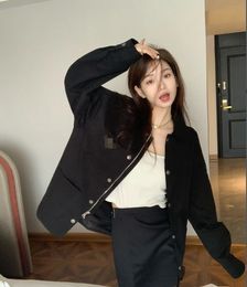 Pra Brand Outerwear Jackets Coats luxury brand designer Sequin coat buckle Classical Houndstooth jacket 23 Early autumn new leather women's casual work style coat