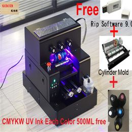 Automatic A3 UV Flat and Cylinder Inkjet Printer 3D emboss effect plastic TPU ABS Acylic Metal bottle and Case With UV INK UV296P