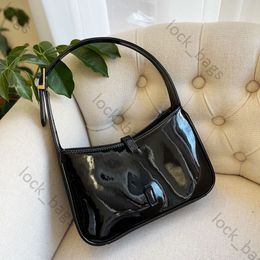 Le 5 A 7 Hobo Black Bag Women Small Handbag Shoulder Clutch Bags Luxurys Designers Handbags Glossy Purses Leather Wallets Adjustable Strap