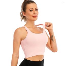 Yoga Outfit Women Sports Bras Built In Padded Fitness Running Athletic Wear High Impact Brassiere Vest White Black Colot Tank Top