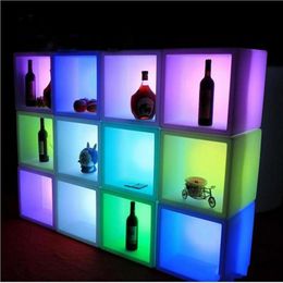 selling led furniture Waterproof Led display case 40CMx40CMx40CM colorful changed Rechargeable cabinet bar kTV disco party dec282w