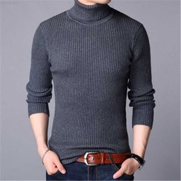 Men's Sweaters Turtleneck Sweater Men Winter Thick Warm Knitted Pullover Sweater Mens Fashion Slim Fit Pullover Men Knitwear Pullovers Sweaters L230719
