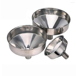 24cm Large Funnel Stainless Steel Wide Mouth Kitchen Supplies Liquid Cooking Oil Filter Tool Metal Filling Bottles Jars