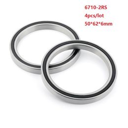 4pcs lot 6710RS 6710-2RS 6710 RS 2RS Roller Bearing 50 62 6mm Deep Groove Ball Bearing 50x62x6mm258u