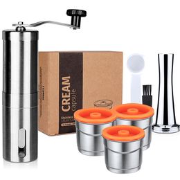 Coffee Philtres ICafilas Stainless Steel Metal Reusable Coffee Capsule Refillable Philtre with Orange Cover For Illy Y3.2 X7.1 Machine 230718