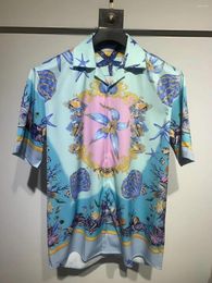 Men's Casual Shirts Gotoola Beach Vacation Style Shirt Fashion Slim Trend Baroque Printed Short Sleeve Floral 2023