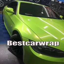 2017 fluorescent lemon Gloss metallic Vinyl Wrap For Car Wrap Film Magic glossy 1080 Union Covering foil Size1 52 20m 5x67ft232L