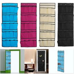 Storage Boxes Over The Door Shoe Rack 20Pockets Hanging Organizer Holder For Closet Hanger