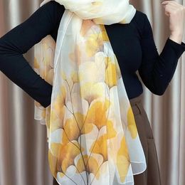 Sarongs Luxury Silk Scarf Hijab Women Soft Warm Pashmina Neck Beach Stoles Elegant Head Scarves Echarpe Shawl Large Wrap Echarpe Bandana 230718