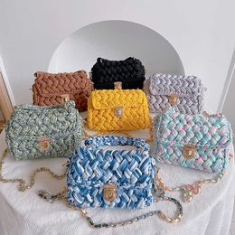 Trendy Knitted Colourful Crochet Crossbody Shoulder Bag Personalised Luxury Woven Crochet Bags Handmade Handbag Women 2023