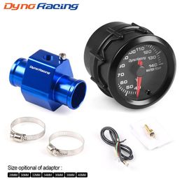 Dynoracing 2'' 52MM Car 7 Colours Led Water Temperature Gauge 40-140 Celsius High Speed With Water Temp Joint Pipe Sensor2276