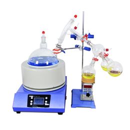 ZOIBKD Lab Supplies Small Short Path Distillation 5L kit Stirring Heating Mantle One-stop shopping Chiller&Vacuum pump280x