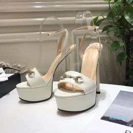 Designer 2023 fashion women's sandals super high heel water table design comfortable genuine shoes atmosphere elegant