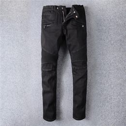 Designer Style Brand Mens Jeans Distressed Ripped Pant Slim-leg Fit Motorcycle Biker Denim Trousers Size 28-401611