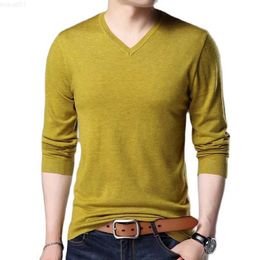 Men's Sweaters Hombres Pullover O-neck Slim Fit Knitting Hombres Long Sleeve Sweaters Fashion V-neck Mens Sweaters Big Size N5870 L230719