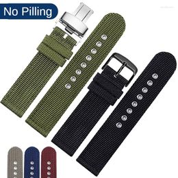 Watch Bands Universal Brand Flat Interface Nylon Strap 19/20/21/22/23/24mm