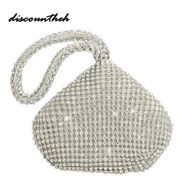 Rhinestones Women Clutch Bags Finger Ring Ladies Vintage Evening Bags Crystal Wedding Bridal Handbags Purse Bags Holder279T