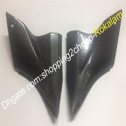 2 x Carbon Fiber Tank Side Covers Panels Motorcycle Kit For Kawasaki ZX-10R 2006 2007 ZX10R 06 07 ZX 10R Cover Panel215Q