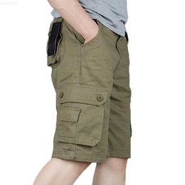 Men's Shorts Cargo Shorts Men Summer Casual Pocket Shorts Masculino Men Joggers Overall Military Short Trousers Plus size 29-44 Sweatpants L230719