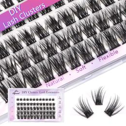 False Eyelashes AGUUD DIY Clusters Premade Volume Fans Lash Extension Individual Heat Bonded Cluster Makeup Lashes