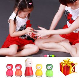 Nail Polish BK non-toxic children peeling nail polish set 6ml makeup nail polish enamel doll bottle nail art varnish for Christmas birthday gifts 230718