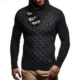 Men's Sweaters Autumn Winter Turtleneck Sweater Men 2023 New Casual Slim Mens Jumpers Sweaters Long Sleeve Knitted Vintage Sweater Pullover Men L230719