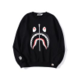 New A Bathing A Ape Casual Round Neck Shark Print Pullover Thin Sweater