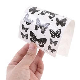 1 Sheet Waterproof Temporary Tattoo Sticker 3D Butterfly Fake Tattoo Leg Arm Art