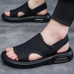 Sandals Beach Sandal for Men Casual Round Toe Solid Color Plus Size Sports Slippers Outdoor Lightweight Shoes Sandalias Verano Hombre 230718