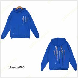 New 23ss blue mens hoodies crane auspicious clouds Designer Hoodie cashew fashion brand sweatshirts sweaters oversized letter print womens mens hoodie