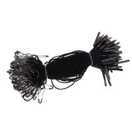 1000 pcs black hang tag string with black pear shaped safety pin 10 5cm good for hang garment tags230B