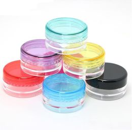 5G 5ML Empty Clear Container Jar Pot With Black Lids for Powder Makeup Cream Lotion Lip Balm Gloss Cosmetic Samples 1000pcs lot 20259U