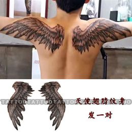 Angel Demon Wings Tattoos Lasting Tattoo Stickers Waterproof Fake Tattoo for Woman Men Back Shoulder Tattoo Temporary Tattoos