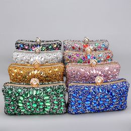 Evening Bags Candy Mix Colourful Day Clutch Evening Bag Party Diamond Shoulder Chain Handbag Wallet Acrylic Bag 230718