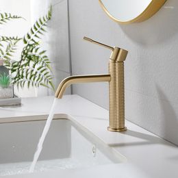 Bathroom Sink Faucets Top Quality Design Brass Faucet Copper Cold Water Basin Mixer Tap High Rose Gold Gun Grey